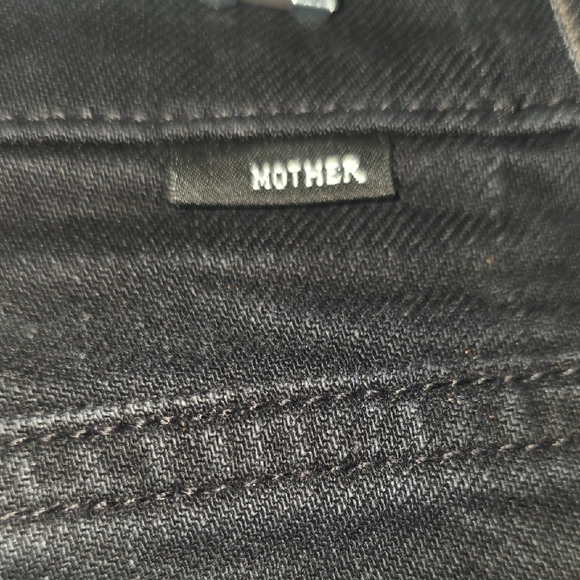 MOTHER Black Straight Leg Jeans - Picture 8 of 12
